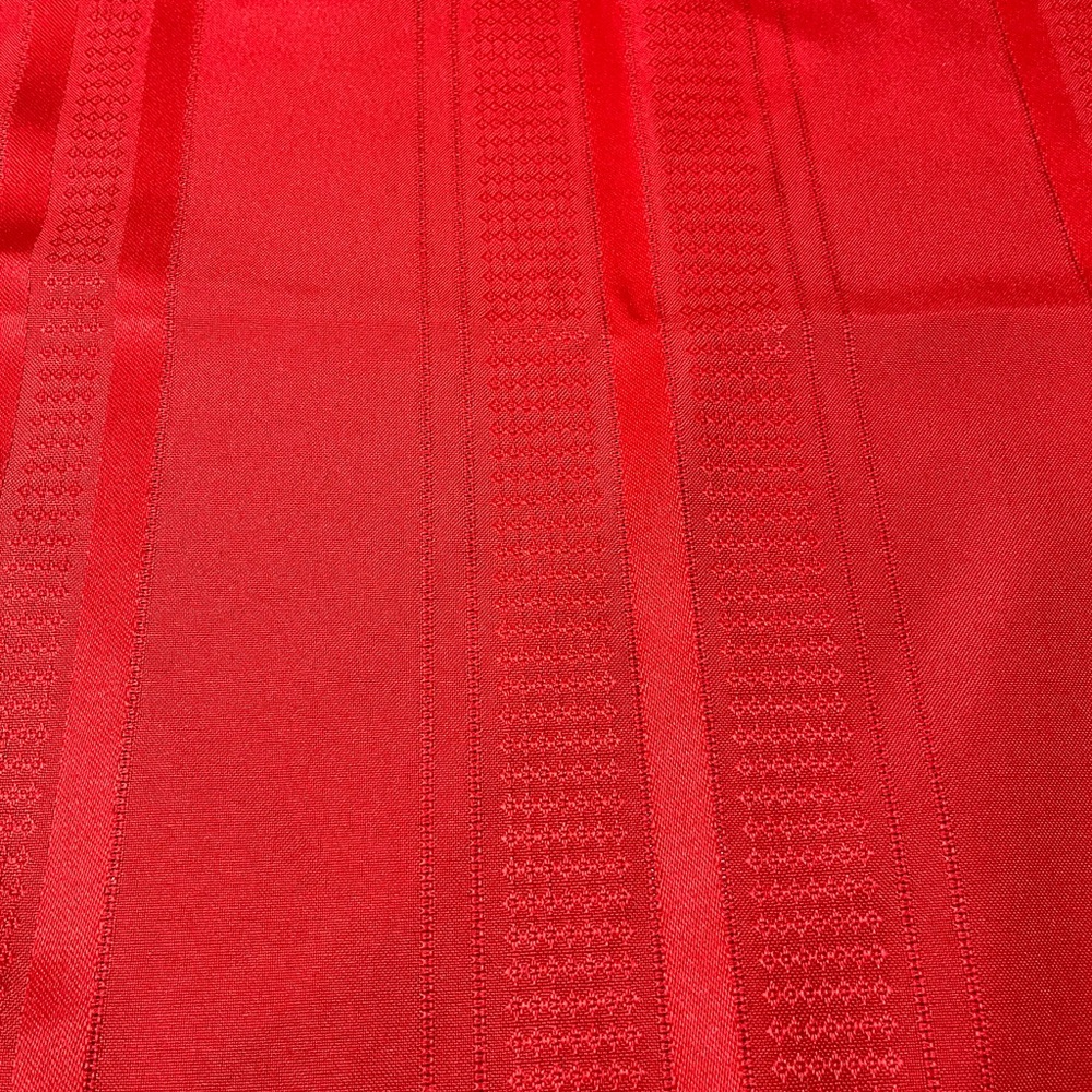 BUNDLE Red Rectangular Tablecloth 8 Matching Napkins Red Holiday Party Christmas